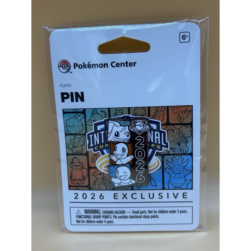 Pokemon‎ Center NAIC 2026 Kanto Starters Exclusive Pin Sealed